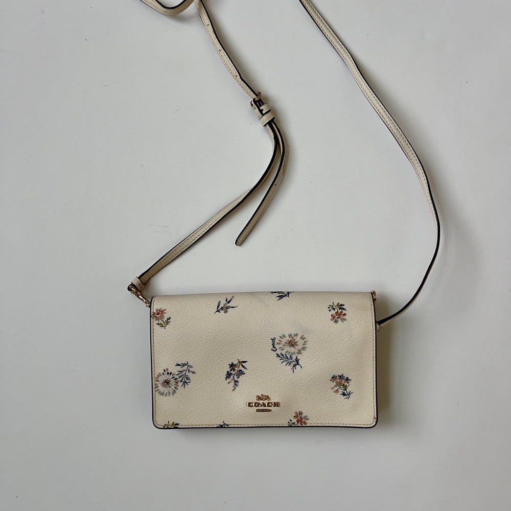 Coach Ivory Floral Crossbody Bag